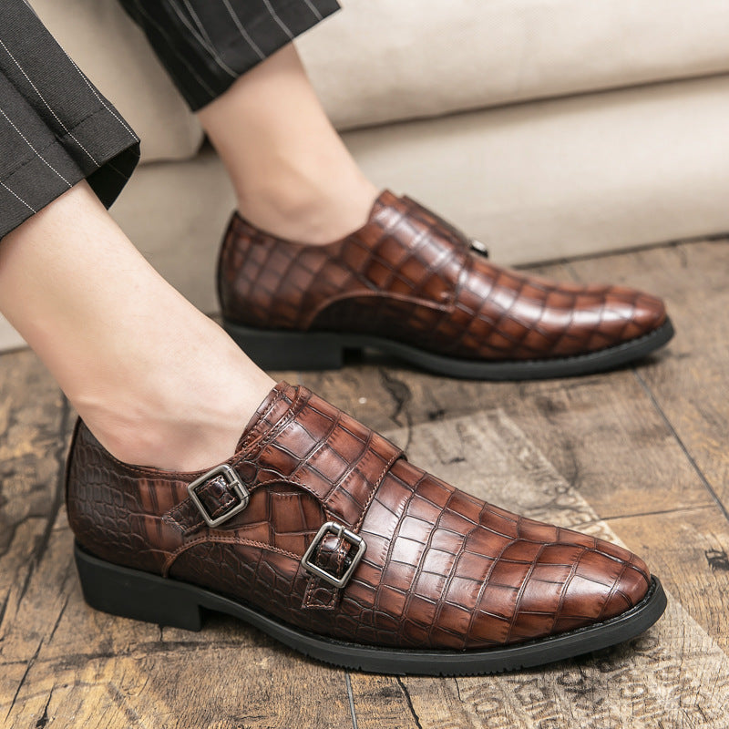 Crocodile Monk Strap Shoes