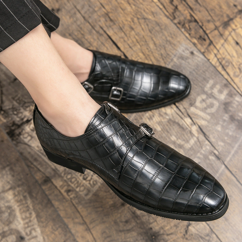 Crocodile Monk Strap Shoes