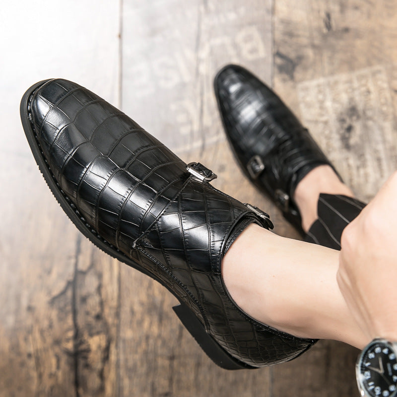 Crocodile Monk Strap Shoes