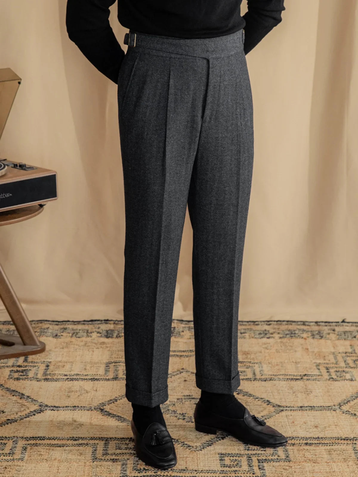 Pantalons plissés pour hommes