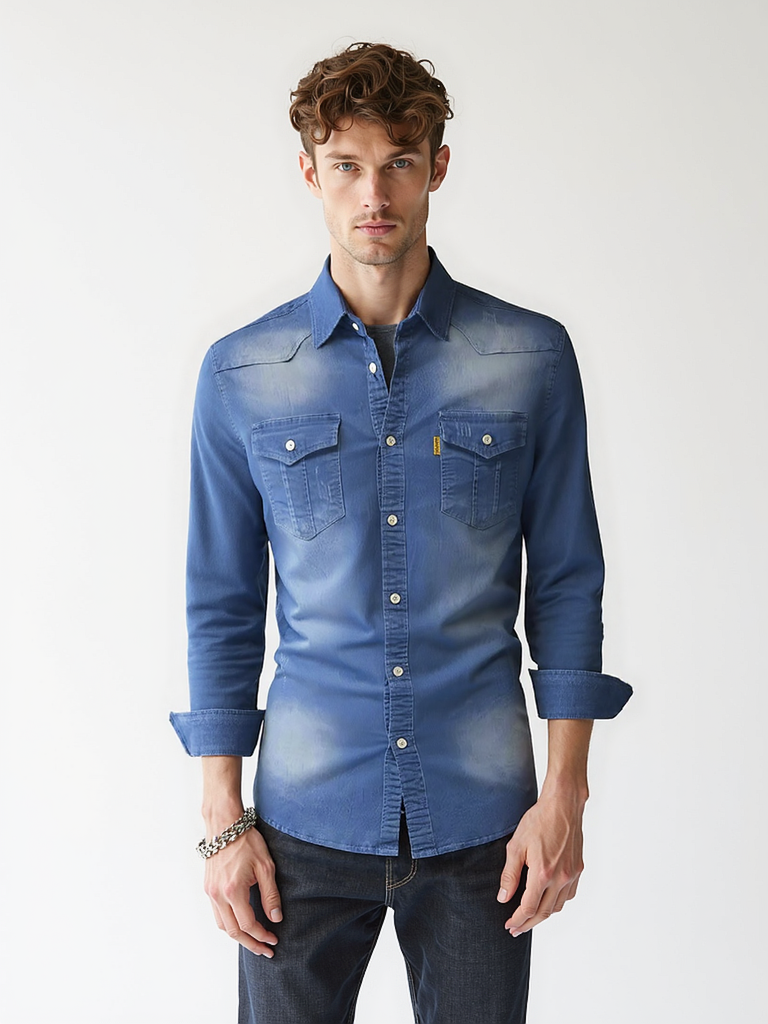 Slim-Fit Denim Shirt