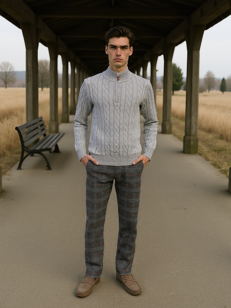 Pull demi-zip sur mesure