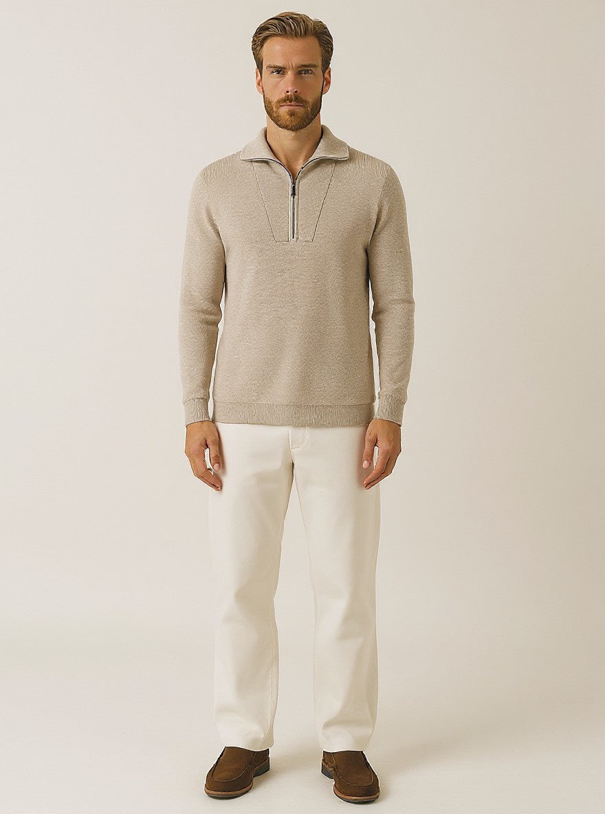 Pull en cachemire à demi-zip