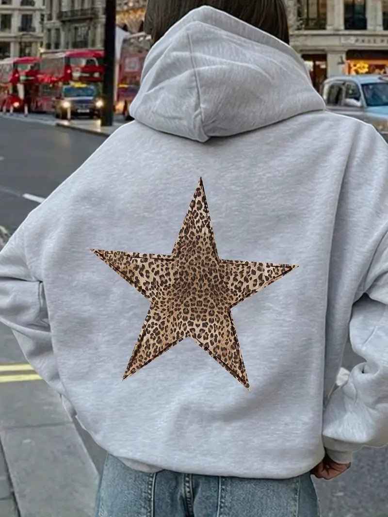 Leopard Print Oversized Hoodie